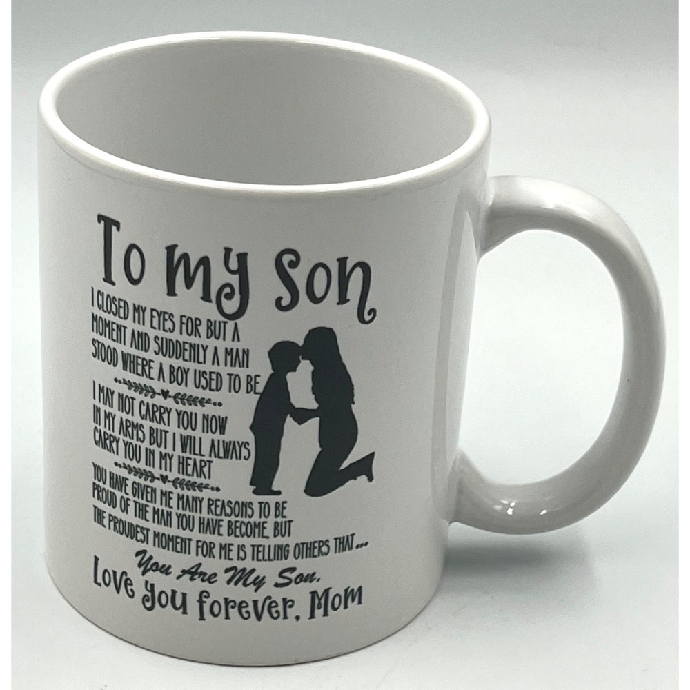 Orca Coatings Coffee Mug White Son 11oz To My Son Love Mom Poem EUC